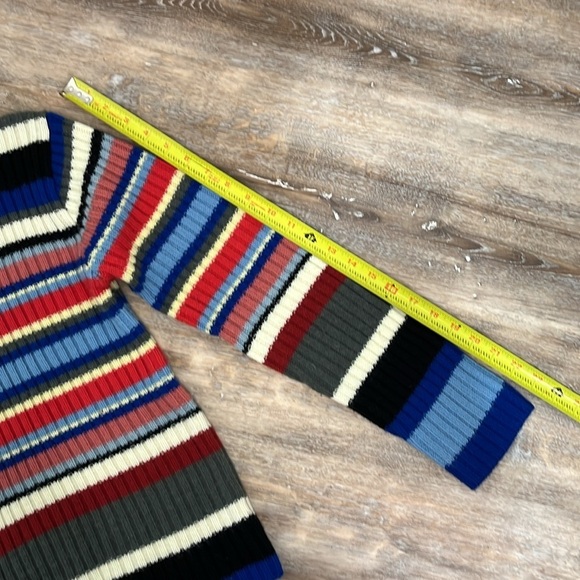 DCC Missy Sweaters Womens 90s Y2K Striped Size M Turtleneck Sweater Ribbed - Picture 8 of 10